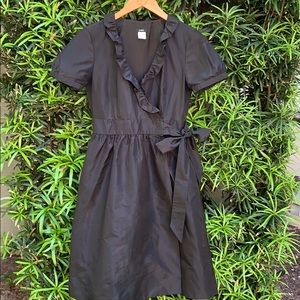 👗 Beautiful J. Crew silk black wrap dress